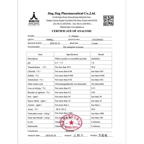 100% Beta-Alanine Crystal Powder 